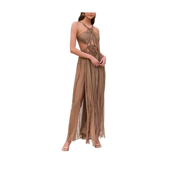 Cult Gaia �Alexa� Gold Silk Gown Size S - Picture 1 of 11